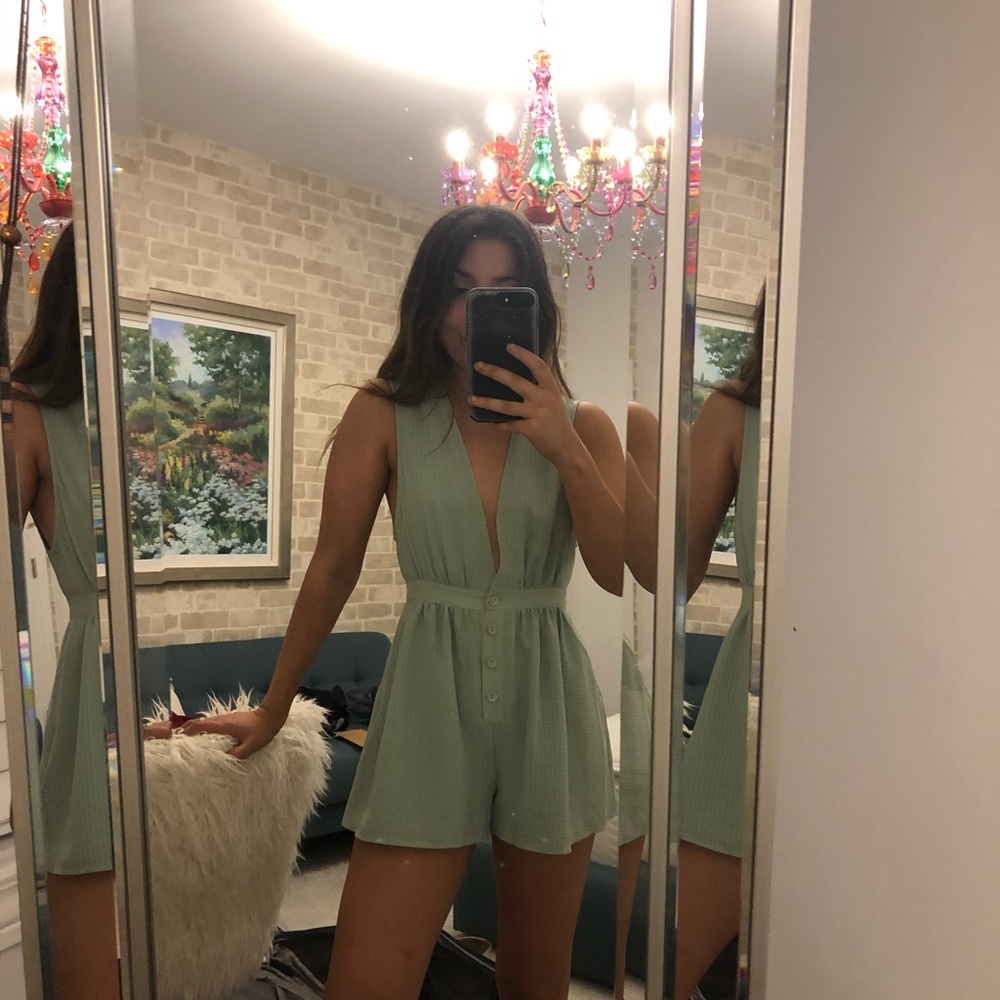 Mint green romper
